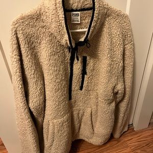 PINK Victoria’s Secret Sherpa Quarter-Zipup